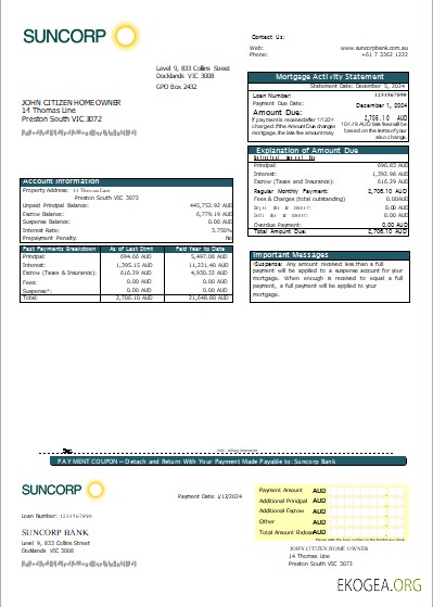 Australie Suncorp Bank relevé hypothécaire scr